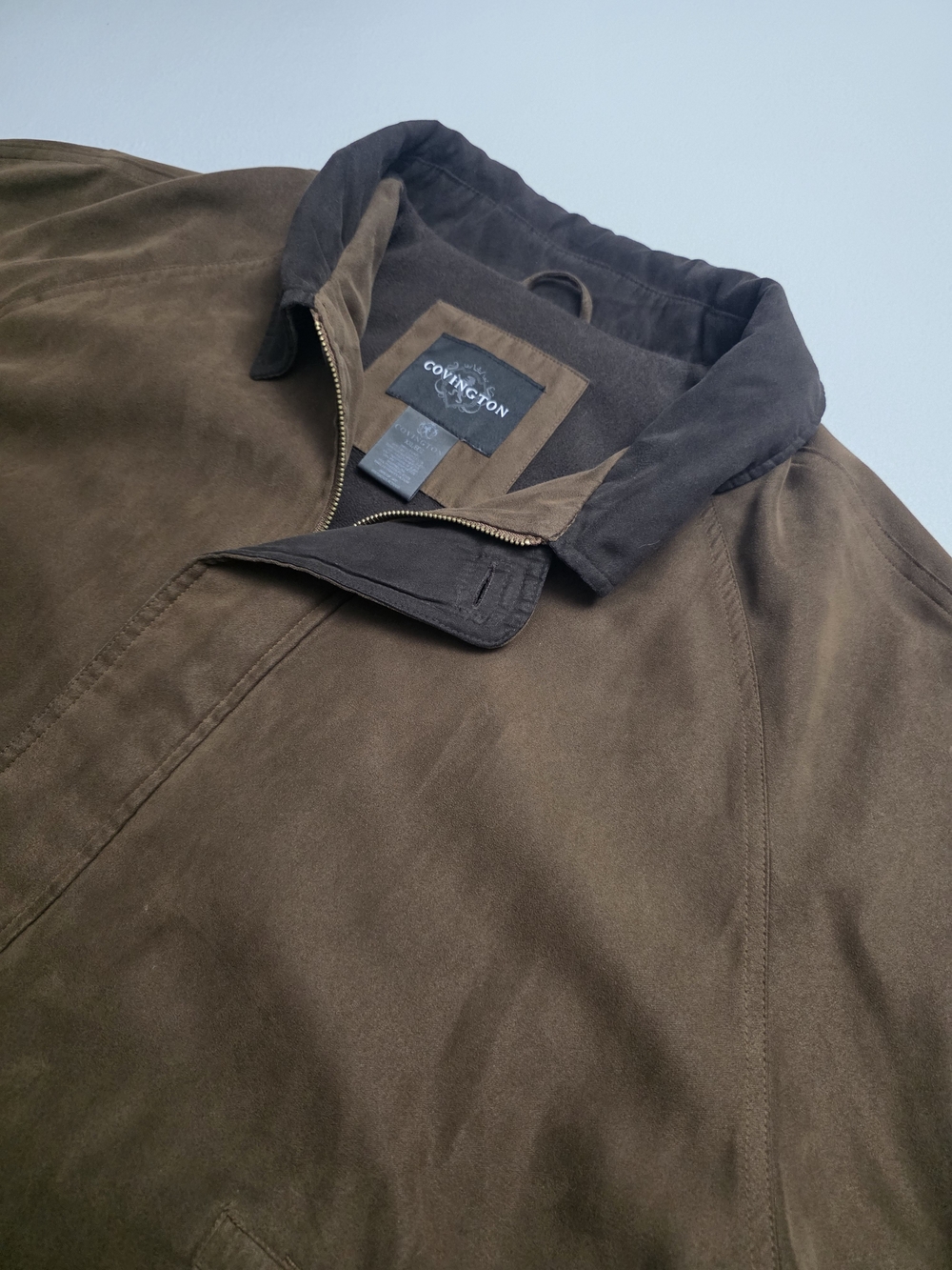Covington Men's Brown Canvas Zip-Front Jacket XXL